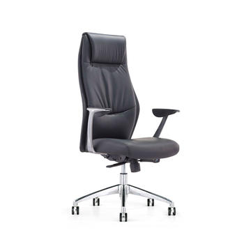 9184 Modern French Commercial High Back Executive Black Leather Swivel Office Chairs