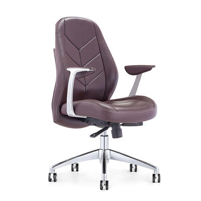 F202 Comfortable Low Back Genuine Leather Secretary Office Chair