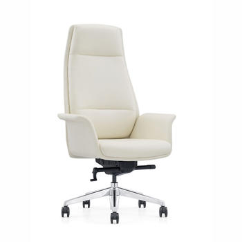 modern revolving white leather office executive chair A1612