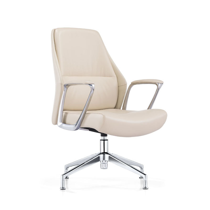 product-Furicco-american style leather office swivel conference chairs with aluminum base C1826-img
