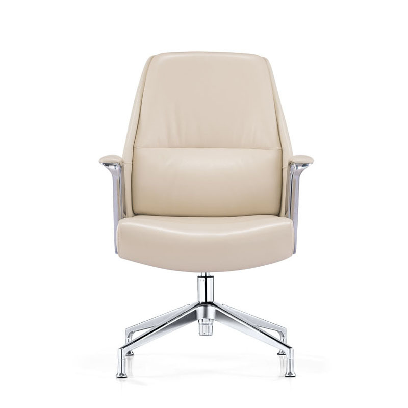 product-american style leather office swivel conference chairs with aluminum base C1826-Furicco-img-1