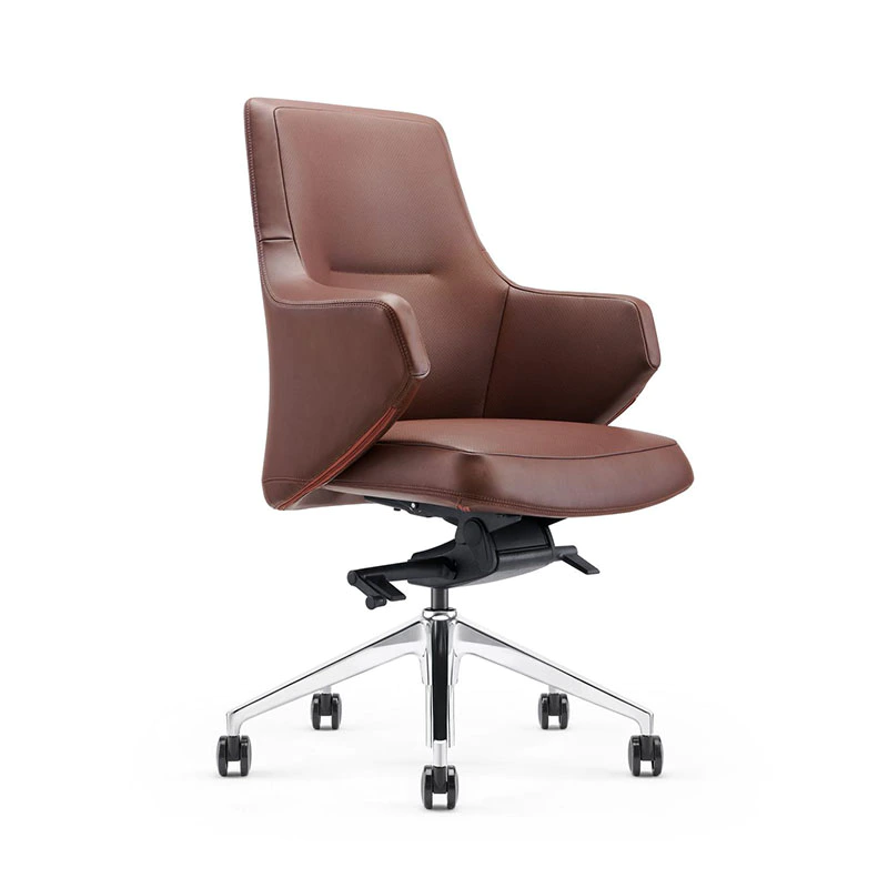 product-Furicco-Heavy Duty Task Chair PU Leather 360-Degree Casters Swivel Office Chair B1927-img
