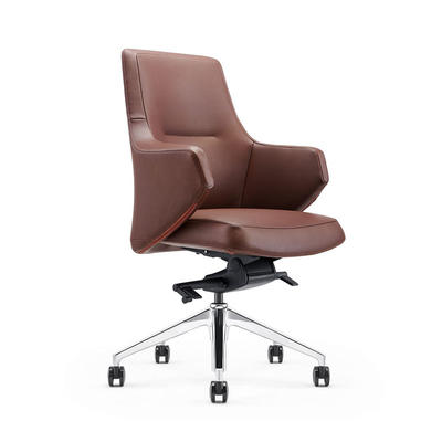 Heavy Duty Task Chair PU Leather 360-Degree Casters Swivel Office Chair B1927