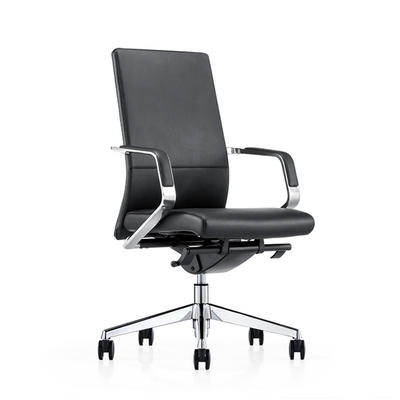 Height Adjustable Office Leather Task Chair with Padded Arms B1811