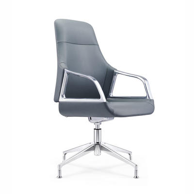 Middle Back Leather Swivel Ergonomic Visitor Chair for Boardroom C1902