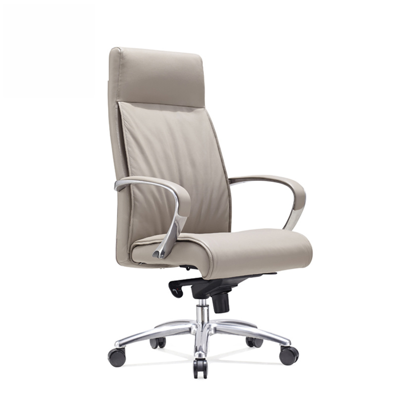 product-Furicco-Luxury brown leather modern swivel conference executive office chair 9164-img