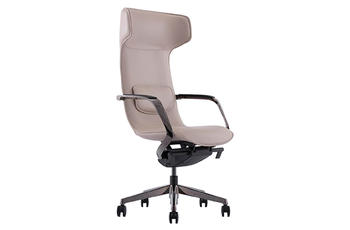 Modern high-back office chair with tail fin headrest