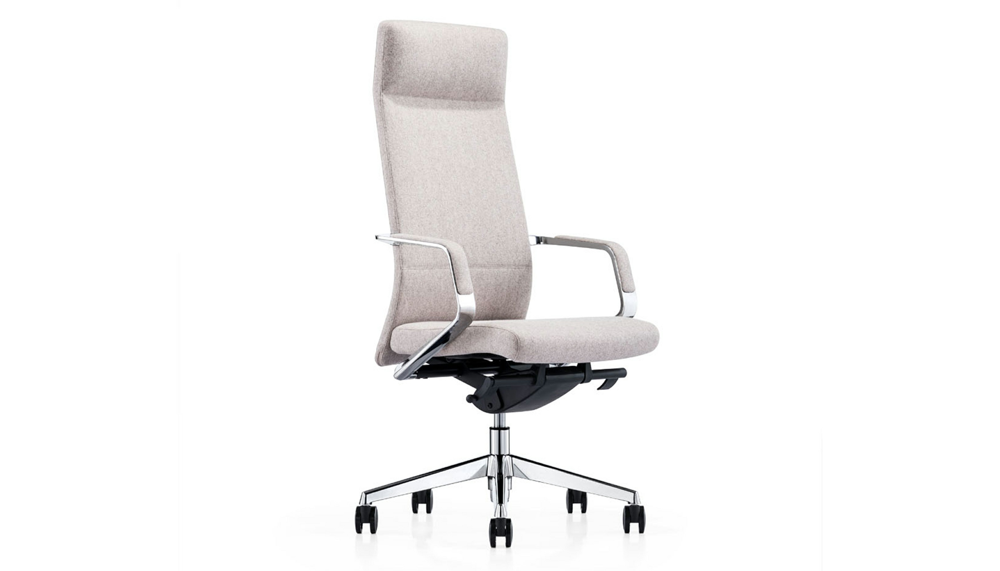 Height adjustable office manager chair with armrest