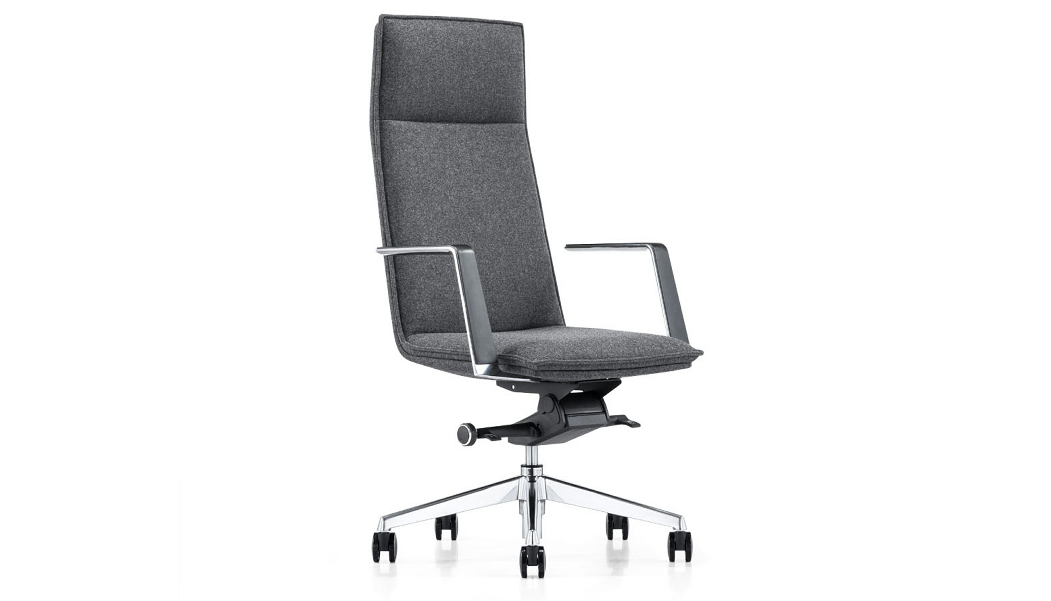 Adjustable height, slim and elegant executive chair