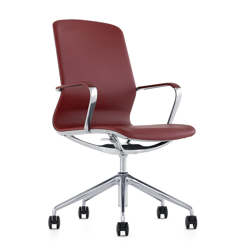 product-Furicco-Minimalist Revolving Meeting Chair Low Back Swivel Leather Visitor Chairs-img