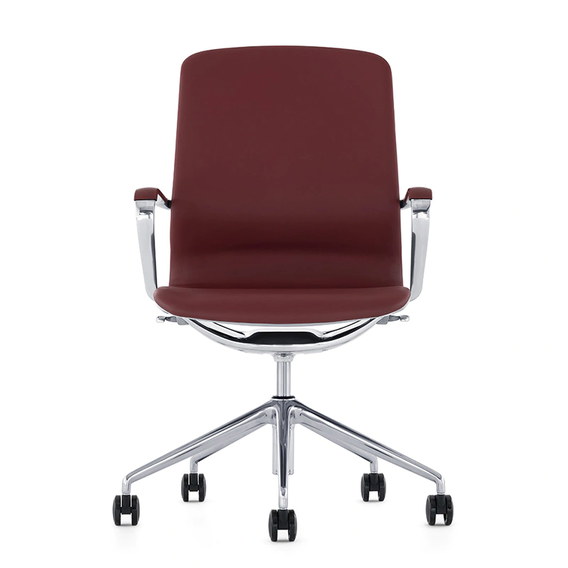 product-Minimalist Revolving Meeting Chair Low Back Swivel Leather Visitor Chairs-Furicco-img-1