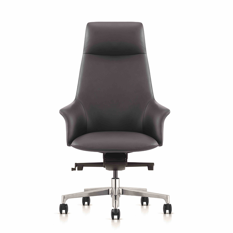 product-FURICCO Modern Office Furniture Height Adjustable Genuine Leather High Back Boss Chair A2019-1
