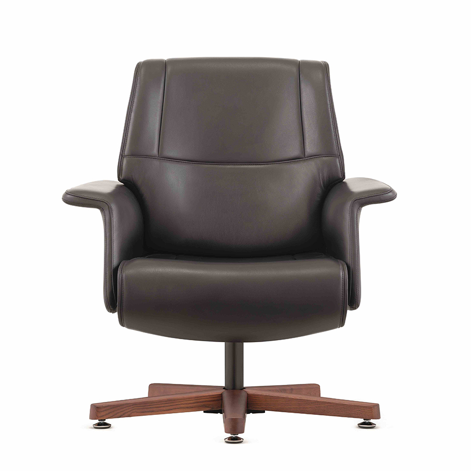 product-Furicco-Popular design black leather office chairs adjustable revolving executive task offic