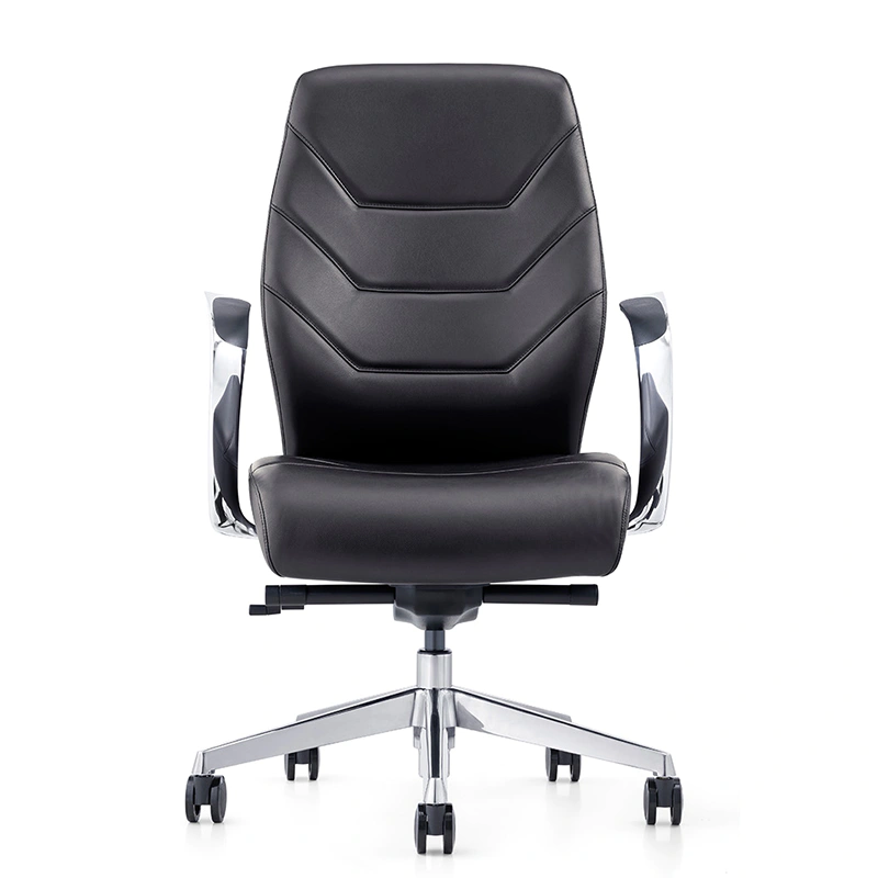 product-Modern Office Soft Pad Chair High Short Back Cushioned Leather Office Chair for Chairman B22-1