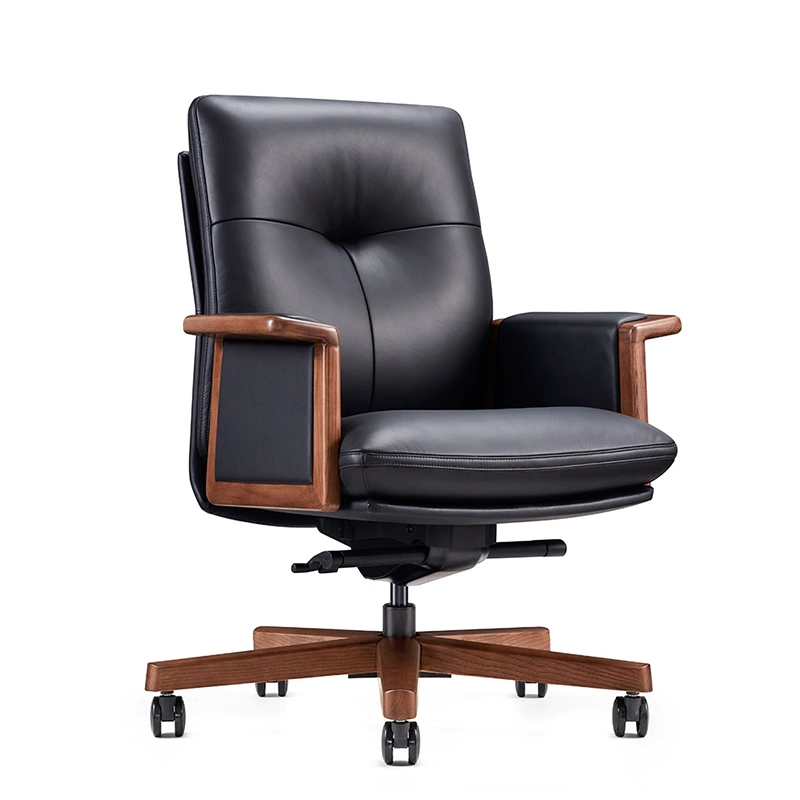 product-Furicco-Luxury Modern Genuine Leather Premium Executive Brown Office Chair CEO Boss Chair Fo