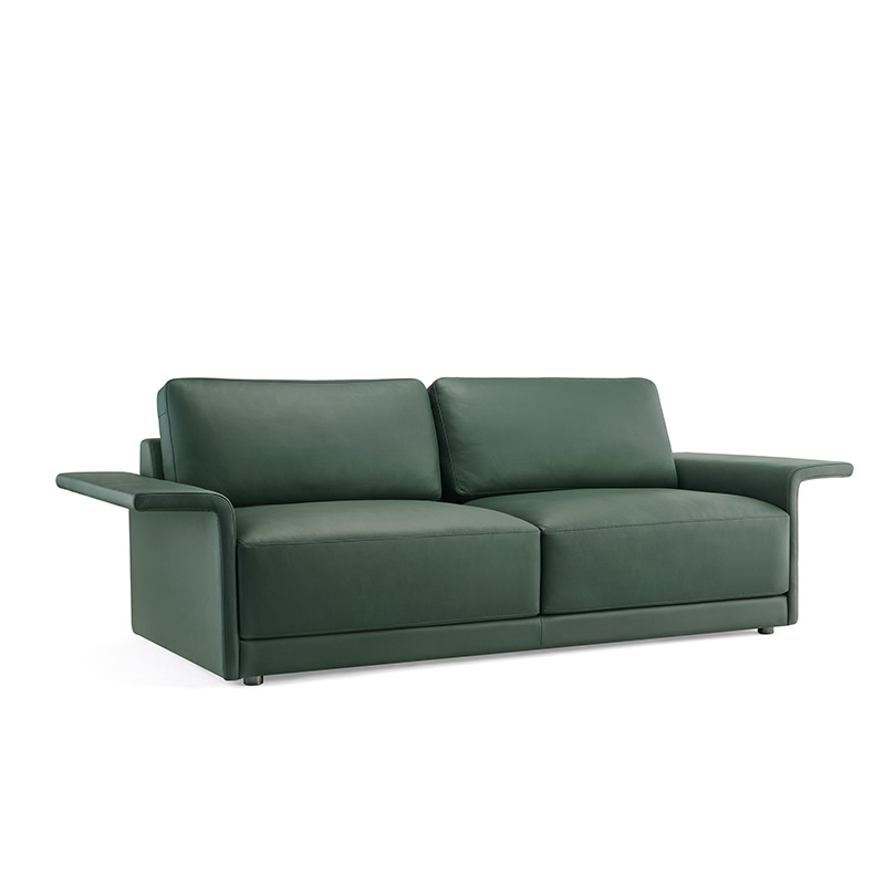 product-Furicco-Hot products high quality fashion leather sofa set green office sofa design FU8030-i