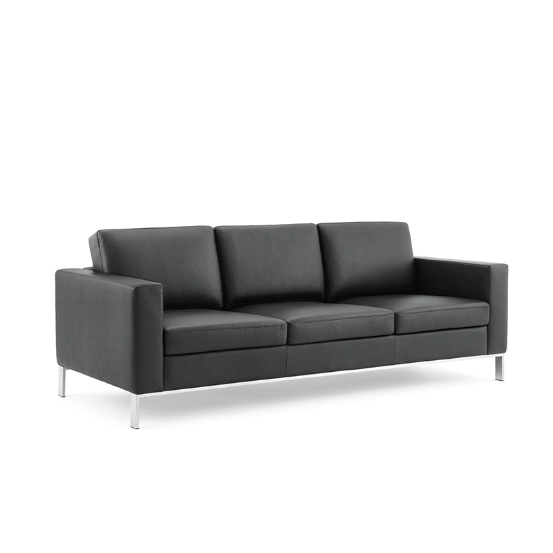 product-Furicco-Office sofa Minimalist style office furniture waiting room 1+2+3 leather sofa set K3