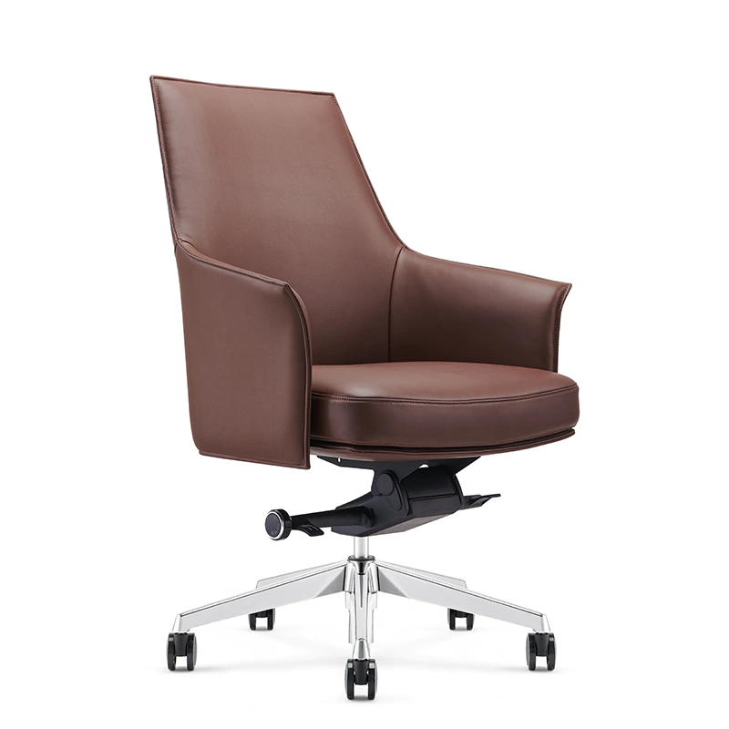 product-Furicco-FURICCO Factory Direct Swivel Mid Back Staff Chair Conference PU Leather Visitor Cha