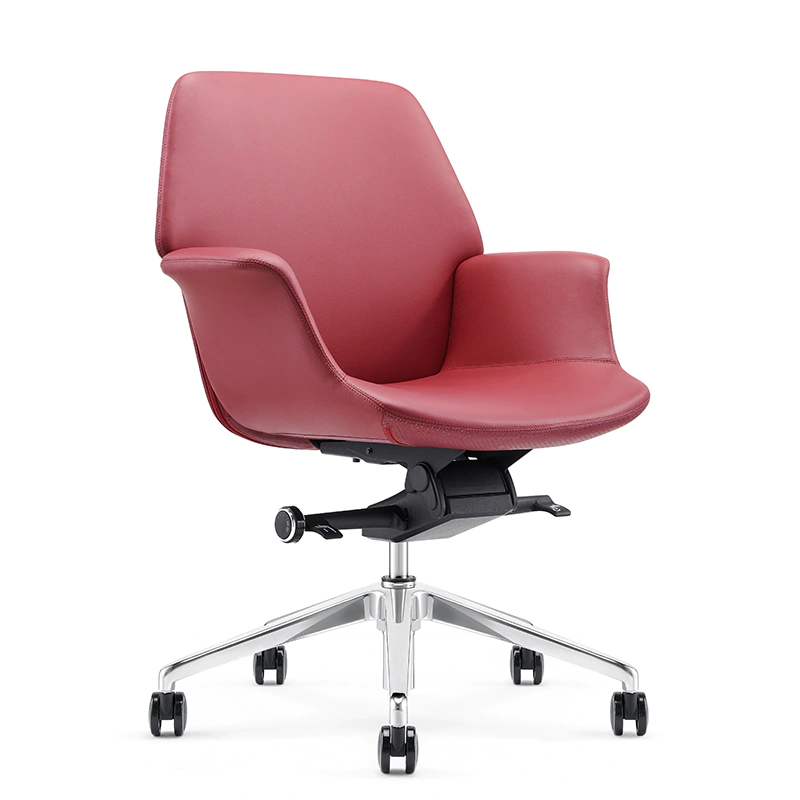 product-Furicco-FURICCO Modern Design Low Back Leather Swivel Conference Office Chair With Aluminium