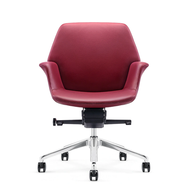 product-FURICCO Modern Design Low Back Leather Swivel Conference Office Chair With Aluminium Base B1-1