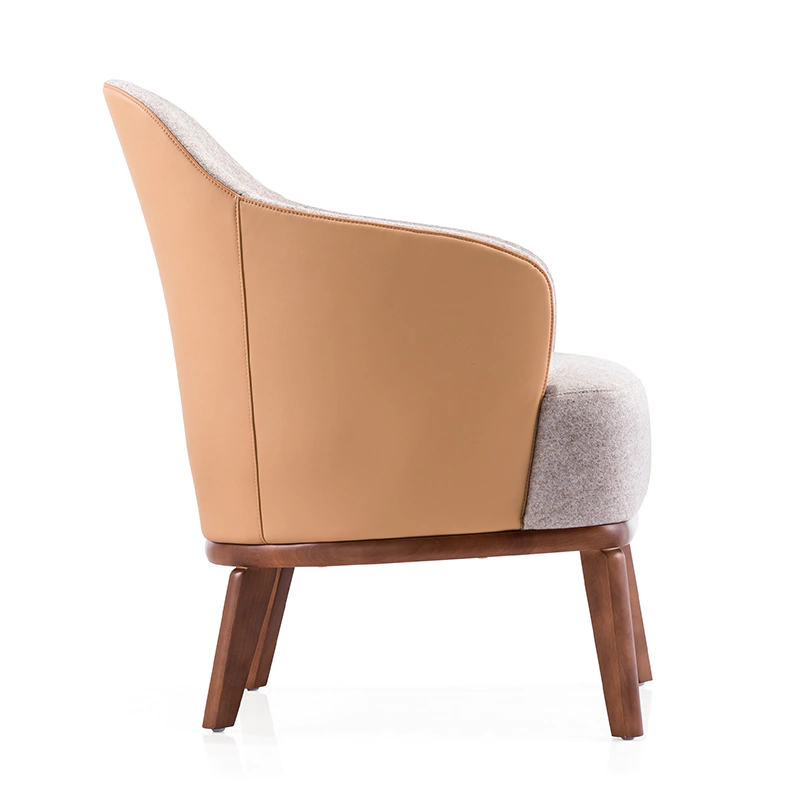 product-modern office leisure leather sofa lounge chairs wood legs F1808-Furicco-img-1