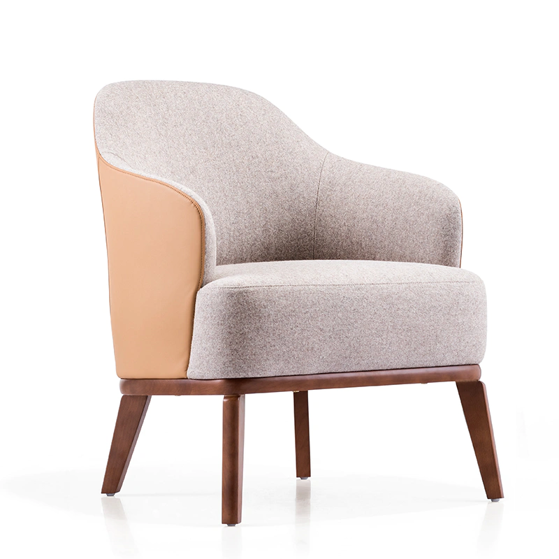 product-Furicco-modern office leisure leather sofa lounge chairs wood legs F1808-img