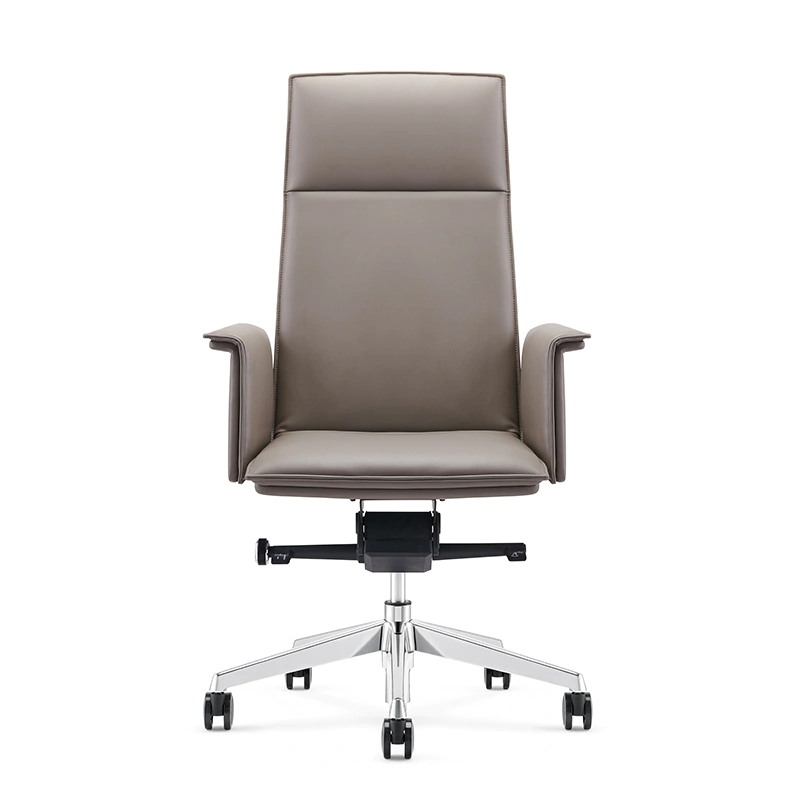 product-FURICCO Comfortable High Back Aluminium Base Swivel PU Leather Chair Executive Boss Office L-1