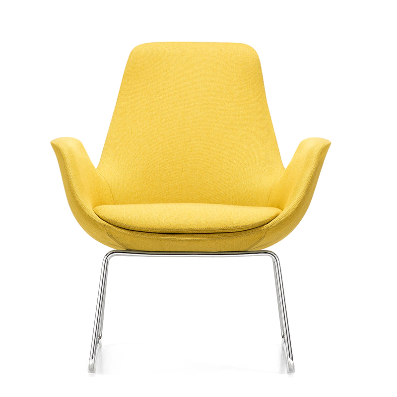 product-Furicco-FURICCO Fashion Modern Design Metal Legs Yellow Leather Office Living Room Leisure C