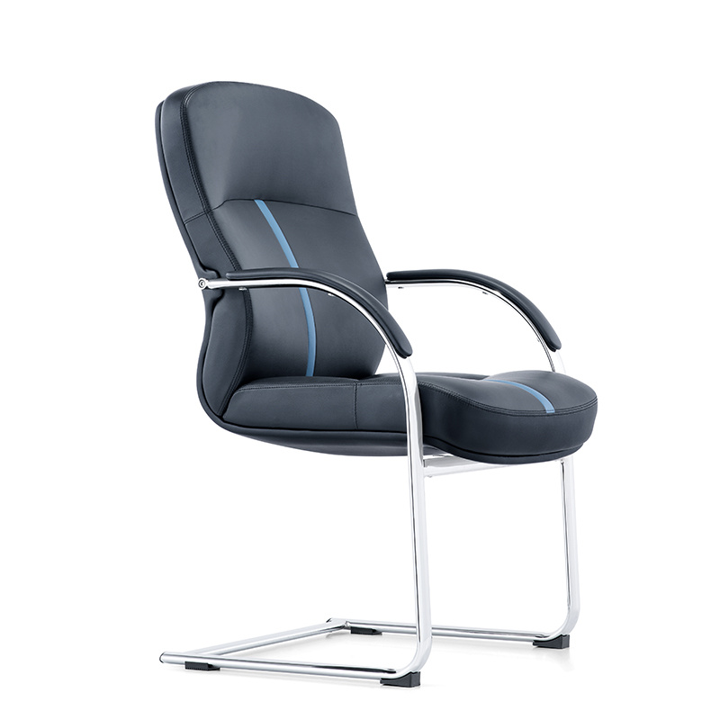 product-Furicco-New Design Office Comfortable Leather Chair Meeting Chair Chrome Leg with PU Pad C17